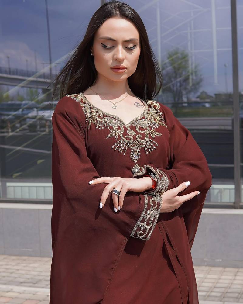 SALE New Moroccan Dubai Kaftans Farasha Abaya Dress Very Fancy Long Gown 
